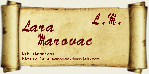 Lara Marovac vizit kartica